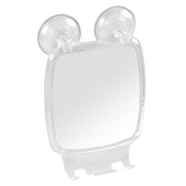 Espelho Fazer Barba Tomar Banho Porta Gilete Box Com Ventosa Cor da moldura Transparente