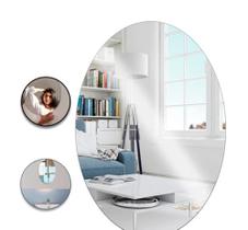 Espelho Flexível Adesivo Decorativo Oval 30x40cm