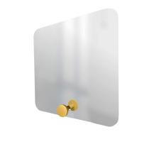 Espelho Funcional Hook Amarelo 50X50 Cm Quadrado