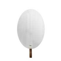 Espelho Funcional Hook Branco Alça Caramelo 60x40 Cm Oval Espelho Funcional Hook Branco Alça Caramelo 60x40 Cm Oval