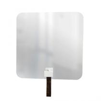 Espelho Funcional Hook Branco Alça Rajada 50X50 Cm Quadrado