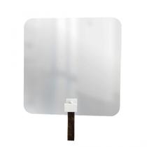 Espelho Funcional Hook Branco Alça Rajada 50X50 Cm Quadrado