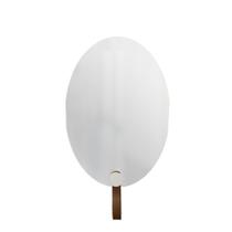 Espelho Funcional Hook Branco Com material sintético Caramelo 60 X 40 Cm Oval