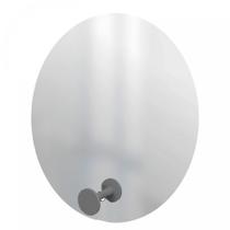 Espelho Funcional Hook Cinza 50 Cm Redondo Espelho Funcional Hook Cinza 50 Cm Redondo