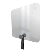 Espelho Funcional Hook Cinza Alça Preta 50x50 Cm Quadrado