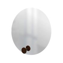 Espelho Funcional Hook Corten 50 Cm Redondo Espelho Funcional Hook Corten 50 Cm Redondo
