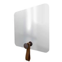 Espelho Funcional Hook Corten Alça Caramelo 50X50Cm Espelho Funcional Hook Corten Alça Caramelo 50X50Cm