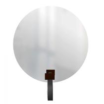 Espelho Funcional Hook Corten Alça Preta 50 Cm Redondo