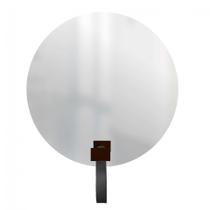 Espelho Funcional Hook Corten Alça Preta 50 Cm Redondo