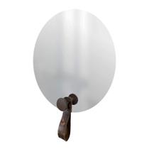 Espelho Funcional Hook Corten Alça Rajada 50 Cm Redondo