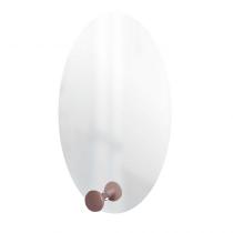 Espelho Funcional Hook Rosa 60 X 40 Cm Oval