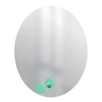 Espelho Funcional Hook Verde 50 Cm Redondo Espelho Funcional Hook Verde 50 Cm Redondo