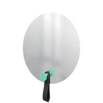 Espelho Funcional Hook Verde Alça Preta 50 Cm Redondo
