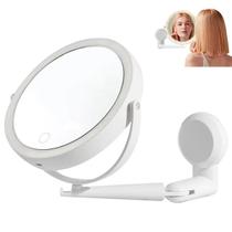 Espelho Giratorio 360 Graus LED 3 Tons 5x Aumento Touch USB Bateria Recarregavel Parede Banheiro Maquiagem Penteado Iluminaçao Moderno Decoraçao Angul Espelho Giratorio 360 Graus LED 3 Tons 5x Aumento Touch USB Bateria Recarregavel Parede Banheiro Maquiagem Penteado Iluminaçao Moderno Decoraçao Angul