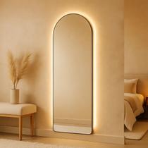 Espelho Grande 110x40cm Corpo Inteiro com LED Touch Bivolt 3 Cores Quente Neutra Fria Para Quarto Sala Banheiro Vidro 3mm Sem Moldura LOPAZZI