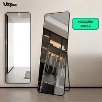 Espelho Grande 150x40cm Corpo Inteiro Vitral Moldura Orgânica para Decoração de Quarto e Sala