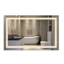 Espelho Grande Aparador Jateado Com Led Touch Duas Opções de Cor Decoração Camarim Penteadeira Espelho Grande Aparador Jateado Com Led Touch Duas Opções de Cor Decoração Camarim Penteadeira