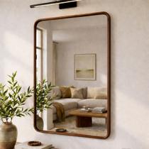 Espelho grande com moldura retangular corpo inteiro 90x50cm para quarto sala banheiro cozinha