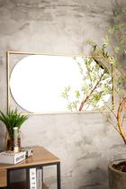 Espelho Grande com Moldura Retangular de Metal Espelho Redondo 120cm x 60cm - Aiko Comércio