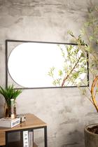 Espelho Grande com Moldura Retangular de Metal Espelho Redondo 120cm x 60cm - Aiko Comércio