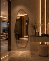 Espelho Grande Corpo Inteiro 170x70 Orgânico Luxo Decoração Quarto Sala