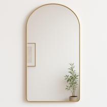 Espelho Grande Corpo Inteiro Base Reta Moldura Alumínio Quarto Sala Hall Pinterest 115x60cm Lopazzi