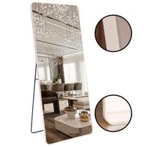 Espelho Grande Corpo Inteiro Retangular 170x70 Moldura Em Aluminio Espelho Grande Corpo Inteiro Retangular 170x70 Moldura Em Aluminio