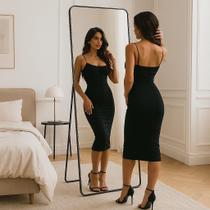 Espelho Grande Corpo Inteiro Retangular 170x70 Moldura Em Aluminio Espelho Grande Corpo Inteiro Retangular 170x70 Moldura Em Aluminio