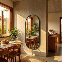 Espelho Grande de Parede Moldura Aço 150x60cm Corpo Inteiro Espelho Grande de Parede Moldura Aço 150x60cm Corpo Inteiro