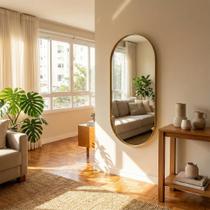 Espelho Grande de Parede Moldura Aço 150x60cm Corpo Inteiro Espelho Grande de Parede Moldura Aço 150x60cm Corpo Inteiro