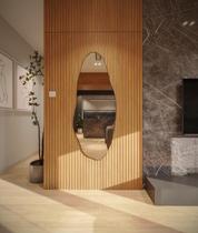 Espelho Grande Decorativo 120 X 60 Lapidado Orgânico Luxo com Suporte