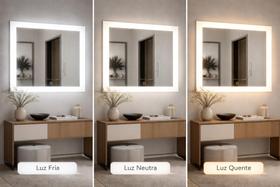 Espelho Grande Jateado LED (Luz fria ) 90X80 Espelho Grande Jateado LED (Luz fria ) 90X80