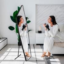 Espelho Grande Orgânico Corpo Inteiro 150x50 C/ Suporte Chão - Rei dos Vidros