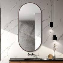 Espelho Grande Oval 115x60 Decorativo Corpo Inteiro com Moldura em Metal