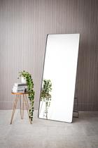 Espelho Grande Retangular 150x60 Corpo Inteiro com Suporte de Chão - Moldura de Metal - Aiko Comércio