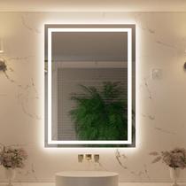Espelho Grande Retangular Jateado Com Led 90x120 Cm Lapidado Espelho Grande Retangular Jateado Com Led 90x120 Cm Lapidado