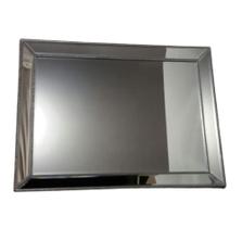 Espelho Horizontal Cristal Moldura Prata Alto Padrão Formosa