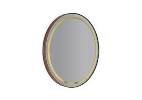 Espelho Iluminado Sole 70 cm Preto com Alça Caramelo Rudnick Espelho Iluminado Sole 70 cm Preto com Alça Caramelo Rudnick