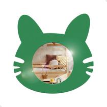 Espelho Infantil 25x35cm Decoracao Quarto Bebe Enxoval Presente Gato Verde Espelho Infantil 25x35cm Decoracao Quarto Bebe Enxoval Presente Gato Verde