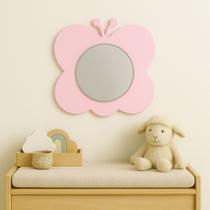 Espelho Infantil Montessoriano em Quadro Borboleta MDF