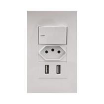 Espelho Interruptor Tomada carregador Usb De Parede 10a 5v 110/220v