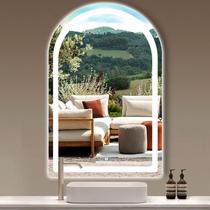 Espelho jateado arco grande iluminado com led frio touch 160x80cm Espelho jateado arco grande iluminado com led frio touch 160x80cm