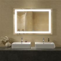 Espelho Jateado com Led Touch 80x60 Moderno Luxo Retangular Espelho Jateado com Led Touch 80x60 Moderno Luxo Retangular