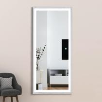 Espelho jateado iluminado com led frio e touch 180x80cm vertical