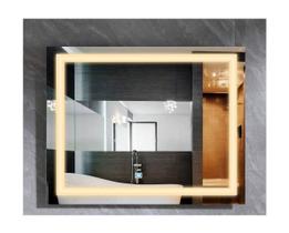 Espelho jateado iluminado com led quente e touch 90x80cm horizontal Espelho jateado iluminado com led quente e touch 90x80cm horizontal