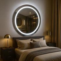 Espelho Jateado Led Decorativo Luxo Quarto Sala Banheiro Hall Bivolt Espelho Jateado Led Decorativo Luxo Quarto Sala Banheiro Hall Bivolt