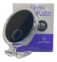 Espelho Kate Redondo Dupla Face Aumento Zoom 15x Com Apoio Klass Vough