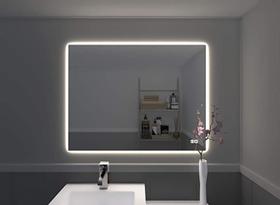 Espelho lapidado bisotê Iluminado com LED frio - 80x90cm Espelho lapidado bisotê Iluminado com LED frio - 80x90cm