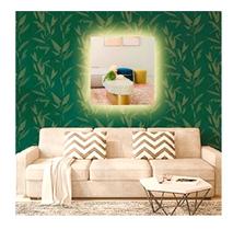 Espelho lapidado bisotê iluminado com LED quente - 40x40cm Espelho lapidado bisotê iluminado com LED quente - 40x40cm