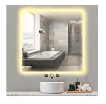 Espelho lapidado bisotê Iluminado com LED quente - 70x70cm Espelho lapidado bisotê Iluminado com LED quente - 70x70cm